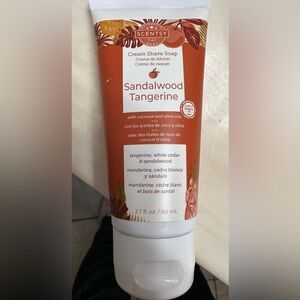 Scentsy cream shave soap.  Sandalwood Tangerine scent. NIB, retired.